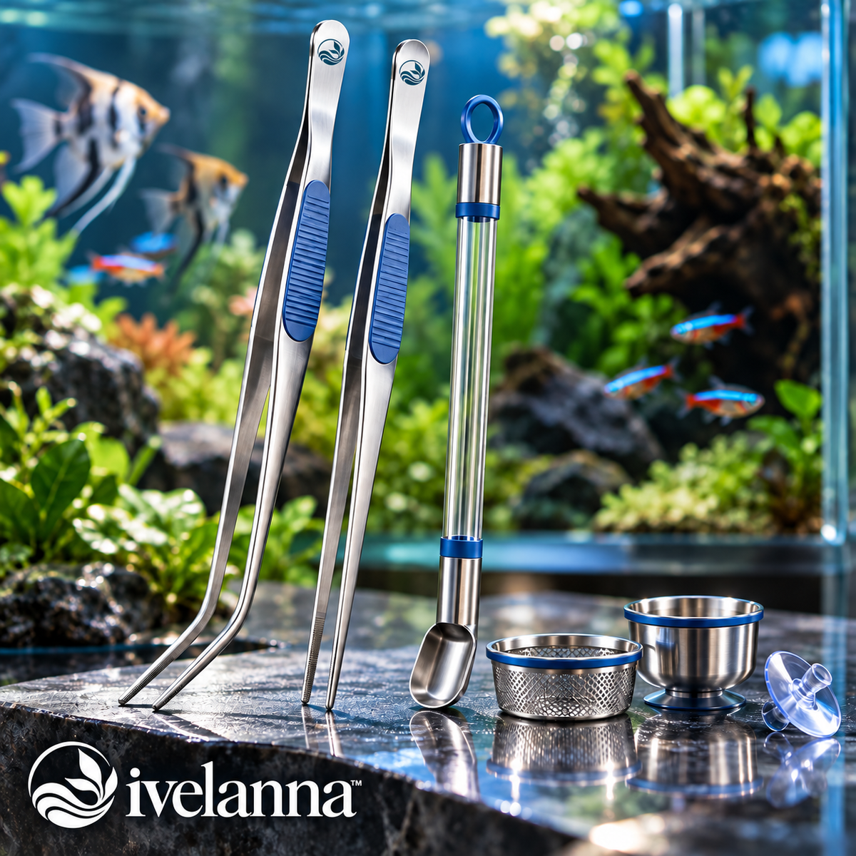 ivelanna Aquarium Feeding Tool Set view 5