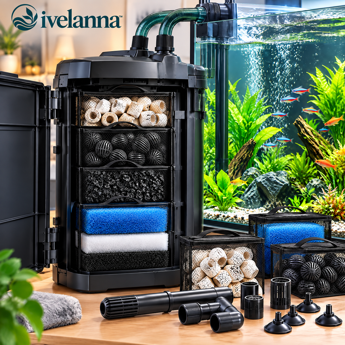 ivelanna Aquarium Filter Media Kit view 2